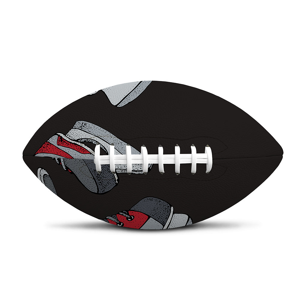 Ice Hockey Skates Print Rugby Ball