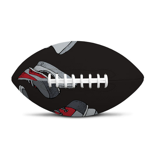 Ice Hockey Skates Print Rugby Ball