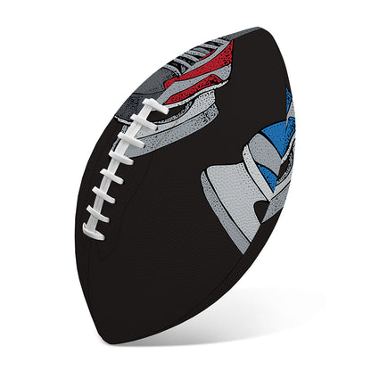 Ice Hockey Skates Print Rugby Ball