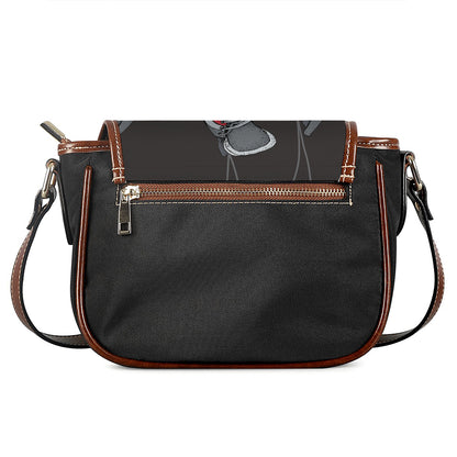 Ice Hockey Skates Print Saddle Bag