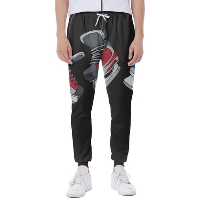 Ice Hockey Skates Print Scuba Joggers