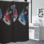 Ice Hockey Skates Print Shower Curtain