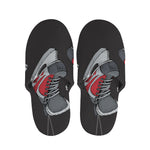 Ice Hockey Skates Print Slippers