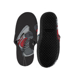 Ice Hockey Skates Print Slippers