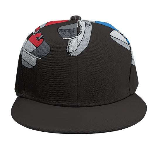Ice Hockey Skates Print Snapback Cap