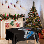Ice Hockey Skates Print Tablecloth