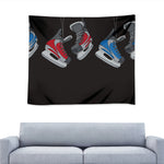 Ice Hockey Skates Print Tapestry