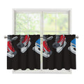 Ice Hockey Skates Print Tier Curtains
