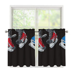 Ice Hockey Skates Print Tier Curtains