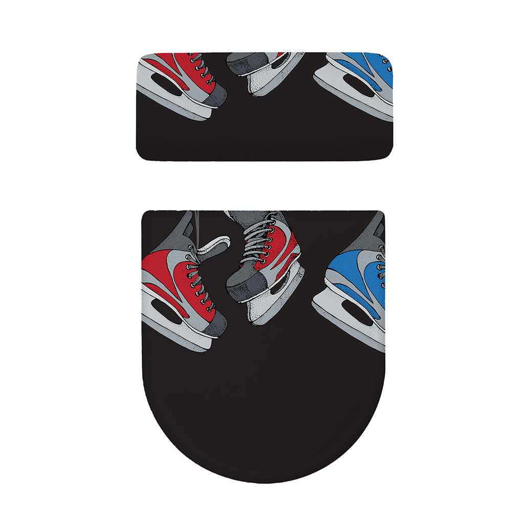 Ice Hockey Skates Print Toilet Lid And Tank Cover Set