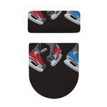 Ice Hockey Skates Print Toilet Lid And Tank Cover Set