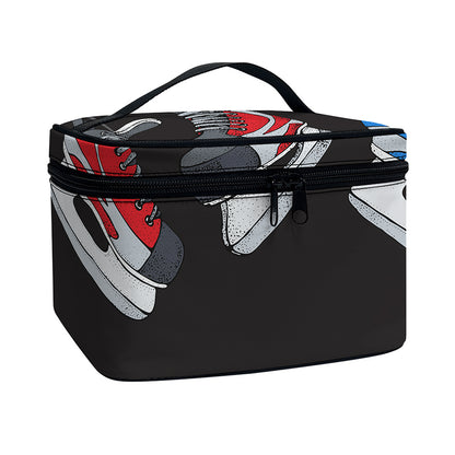 Ice Hockey Skates Print Travel Makeup Bag