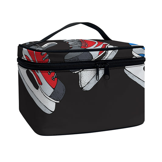 Ice Hockey Skates Print Travel Makeup Bag
