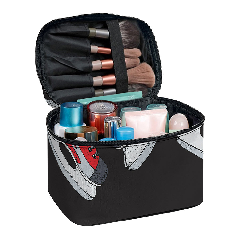 Ice Hockey Skates Print Travel Makeup Bag