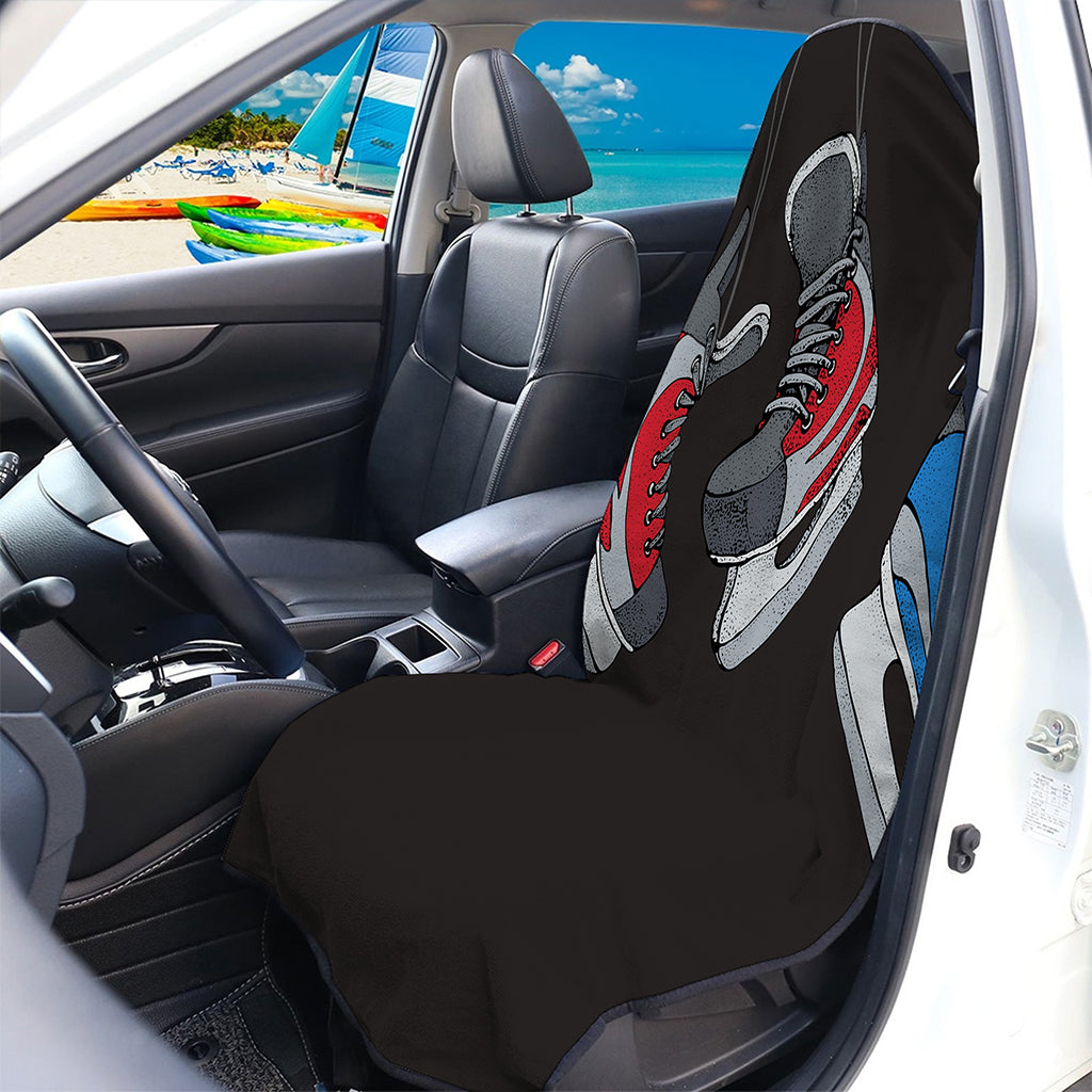 Ice Hockey Skates Print Waterproof Car Seat Cover