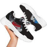 Ice Hockey Skates Print White Chunky Shoes