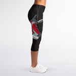 Ice Hockey Skates Print Women's Capri Leggings