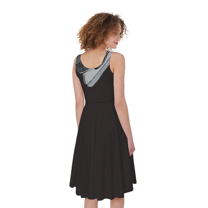 Ice Hockey Skates Print Women's Sleeveless Dress