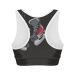 Ice Hockey Skates Print Women's Sports Bra