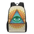 Illuminati Eye of Providence Print 17 Inch Backpack