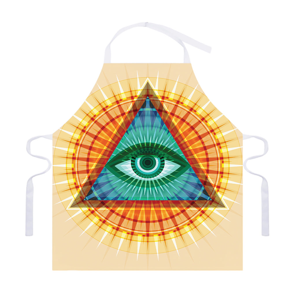 Illuminati Eye of Providence Print Adjustable Apron