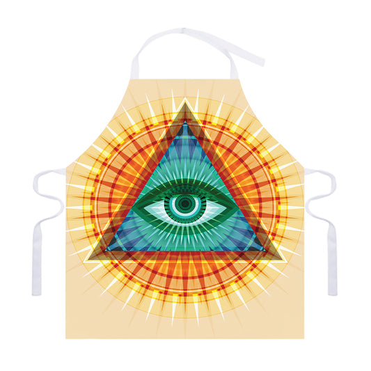Illuminati Eye of Providence Print Adjustable Apron