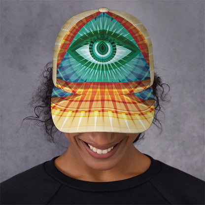 Illuminati Eye of Providence Print Baseball Cap