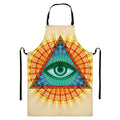 Illuminati Eye of Providence Print Bib Apron With Pocket