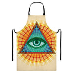 Illuminati Eye of Providence Print Bib Apron With Pocket