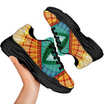 Illuminati Eye of Providence Print Black Chunky Shoes