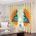 Illuminati Eye of Providence Print Dimout Grommet Curtains