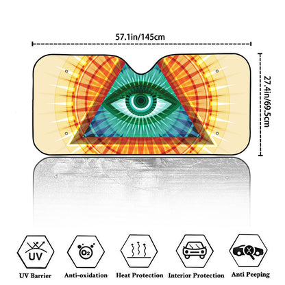 Illuminati Eye of Providence Print Car Windshield Sun Shade