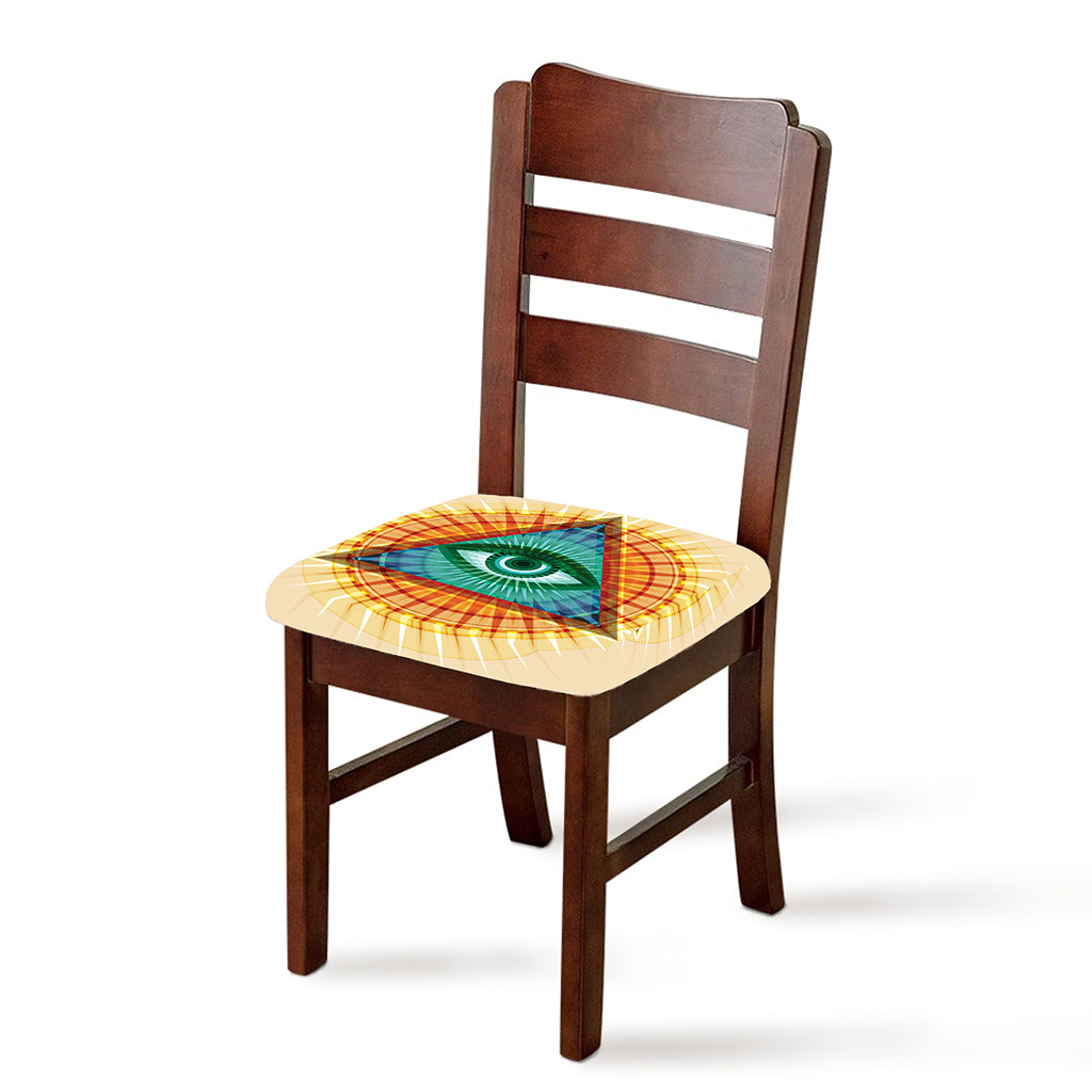 Illuminati Eye of Providence Print Chair Cushion Cover