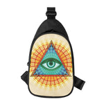 Illuminati Eye of Providence Print Chest Bag