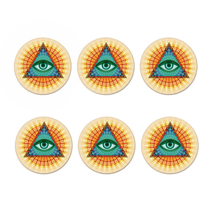 Illuminati Eye of Providence Print Coaster Set