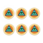 Illuminati Eye of Providence Print Coaster Set