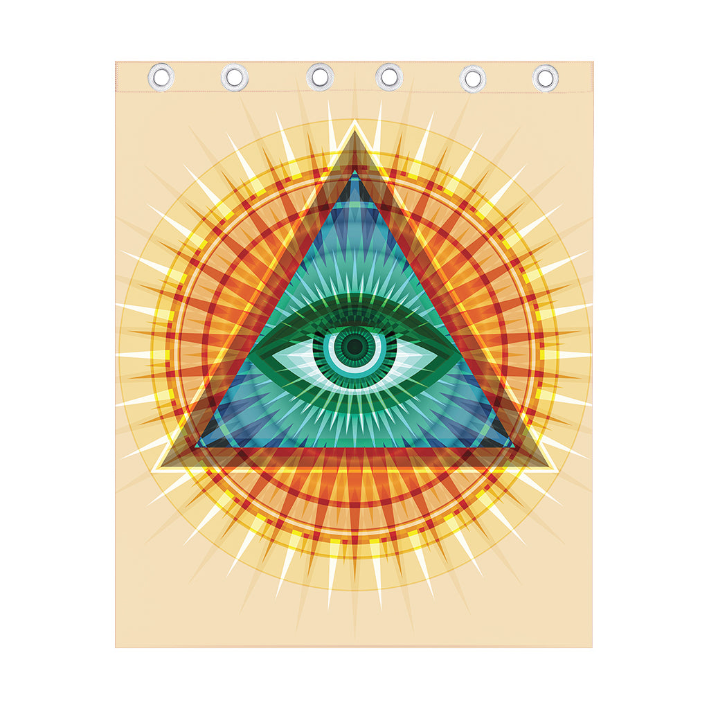 Illuminati Eye of Providence Print Curtain