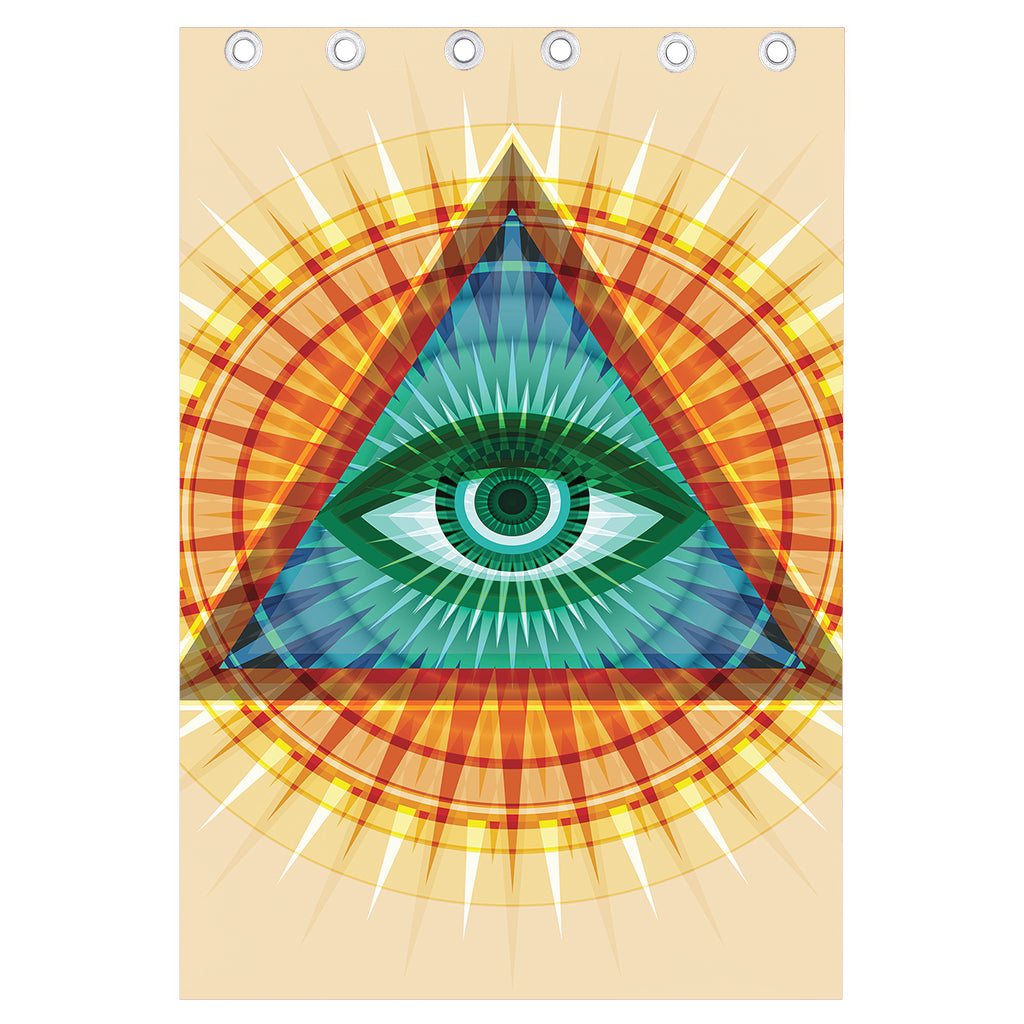 Illuminati Eye of Providence Print Curtain