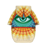 Illuminati Eye of Providence Print Dog Zip Up Hoodie