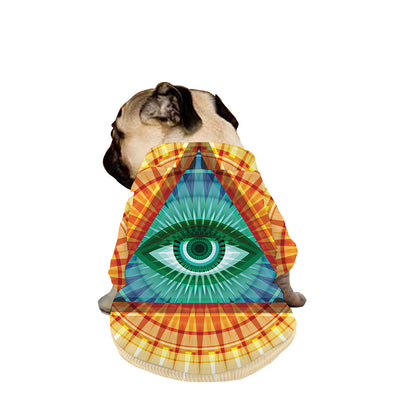 Illuminati Eye of Providence Print Dog Zip Up Jacket
