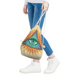 Illuminati Eye of Providence Print Drawstring Bag