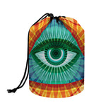 Illuminati Eye of Providence Print Drawstring Makeup Bag