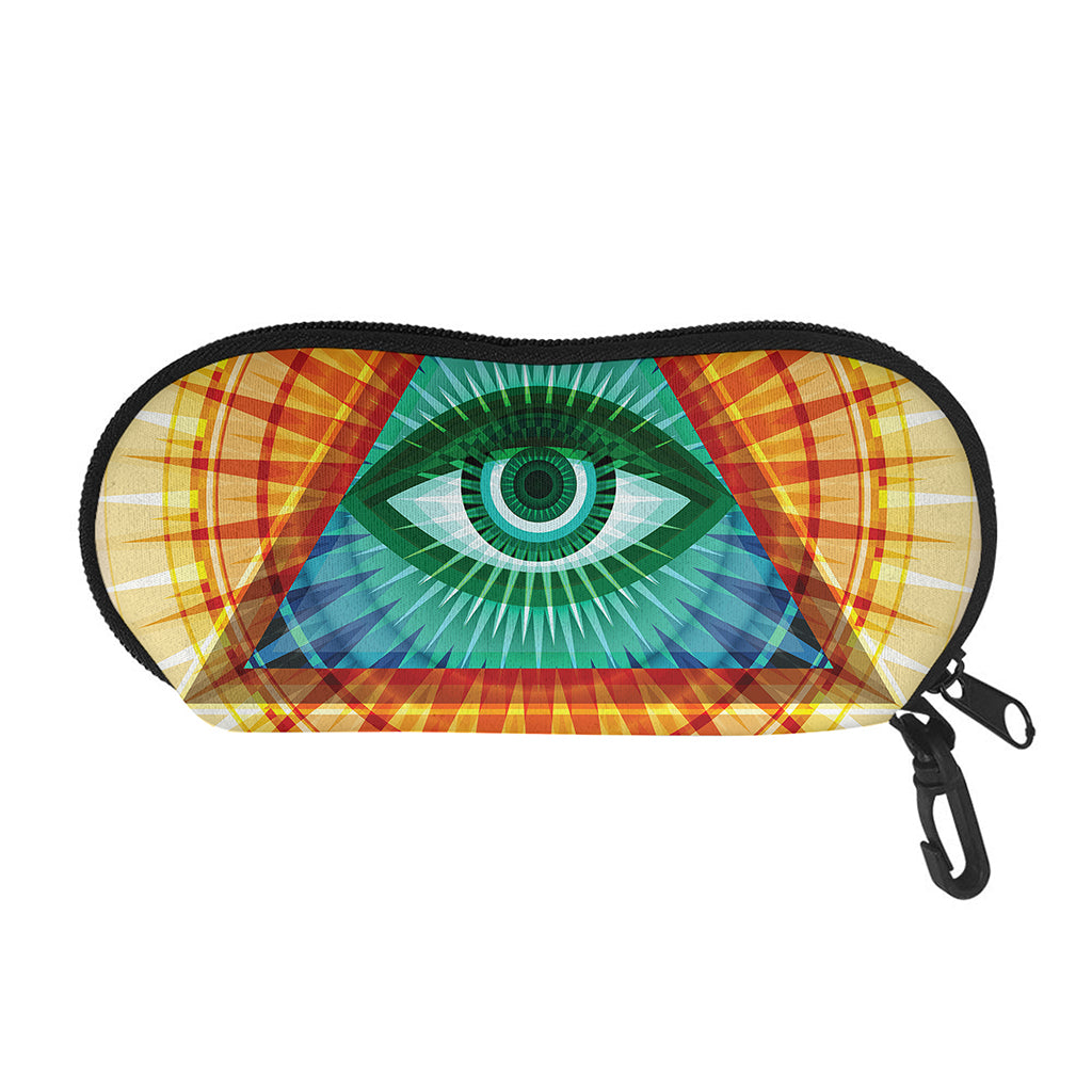 Illuminati Eye of Providence Print Glasses Case