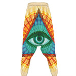 Illuminati Eye of Providence Print Hammer Pants