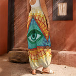 Illuminati Eye of Providence Print Harem Pants