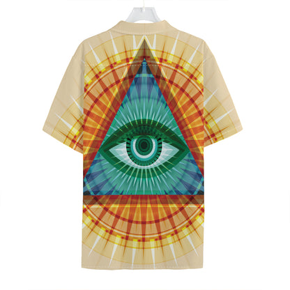 Illuminati Eye of Providence Print Hawaiian Shirt