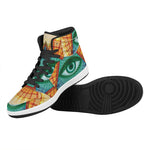 Illuminati Eye of Providence Print High Top Leather Sneakers