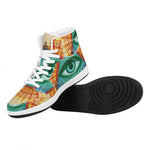 Illuminati Eye of Providence Print High Top Leather Sneakers