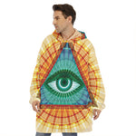 Illuminati Eye of Providence Print Hoodie Blanket