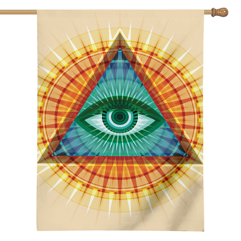 Illuminati Eye of Providence Print House Flag